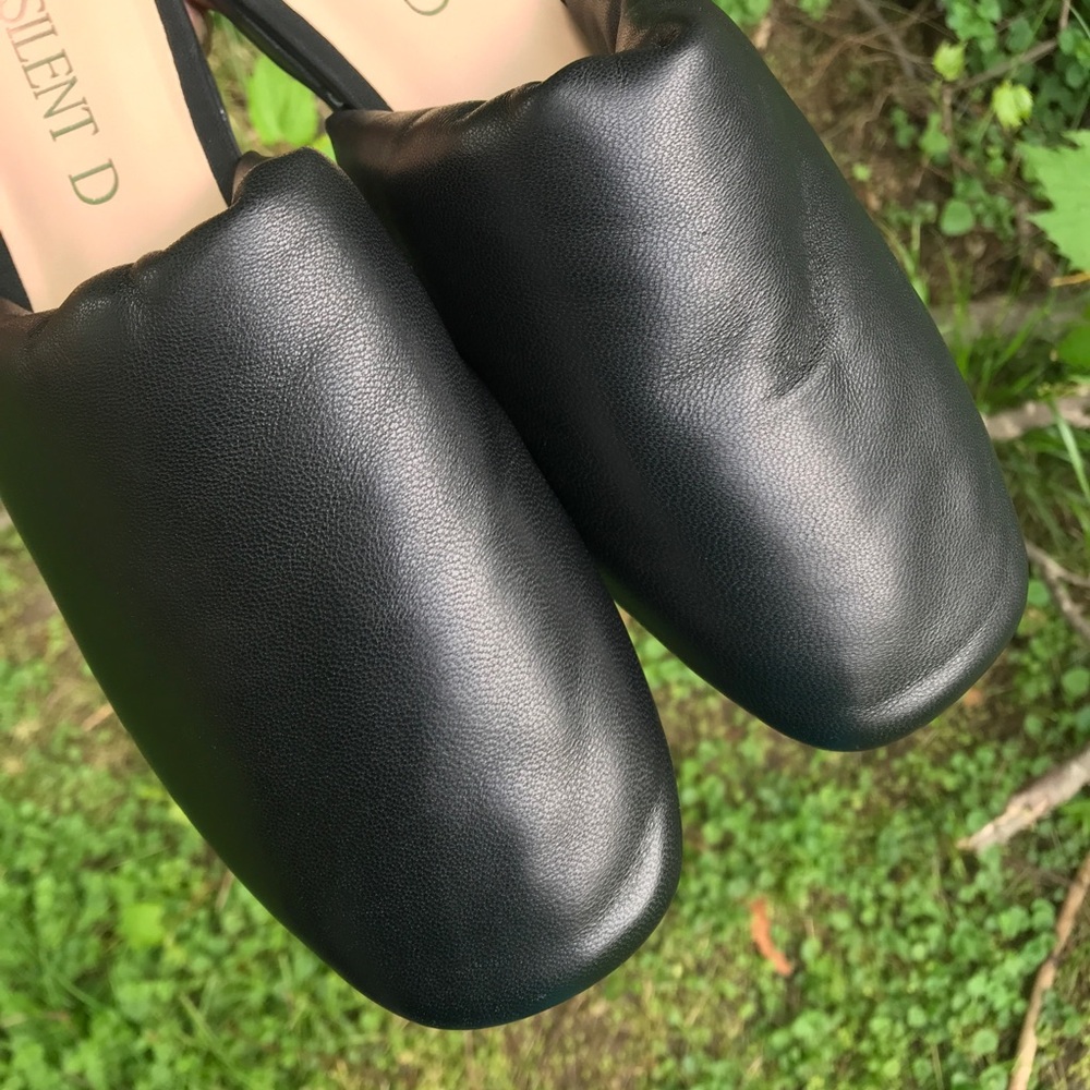 Free People Silent D Brigette Black Leather Mules Size 7.5/8 (37) - Picture 5 of 14